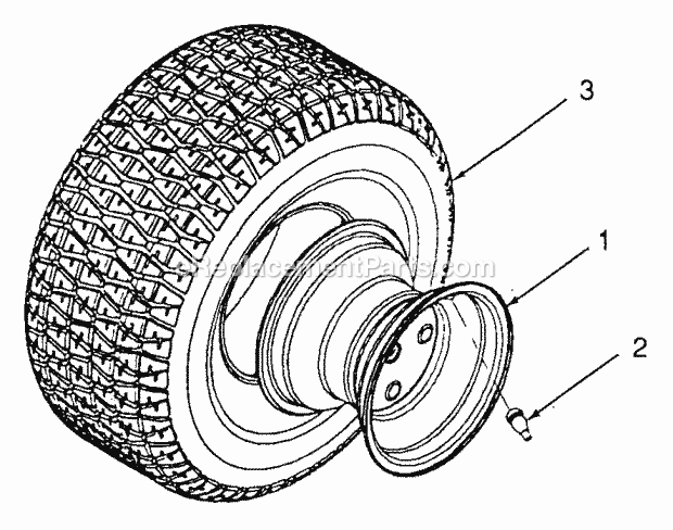 Drive Wheel Diagram and Parts List for Z54 53AC385K100 Cub Cadet Lawn Mower